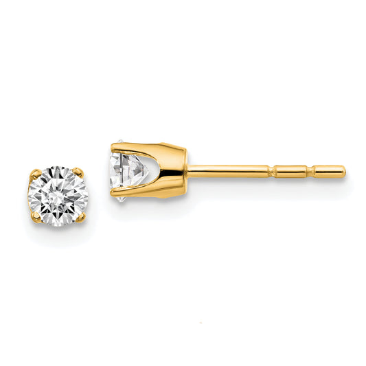14ky .40ct. I2 K L Diamond Stud Push on Post Earrings