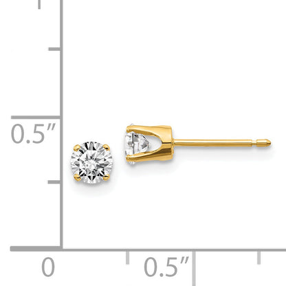 14ky .50ct. I2 K L Diamond Stud Push on Post Earrings