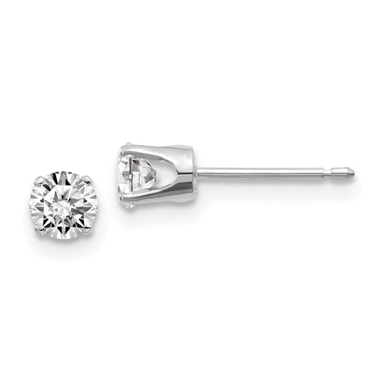 14kw .50ct I2 K L Diamond Stud Push on Post Earrings