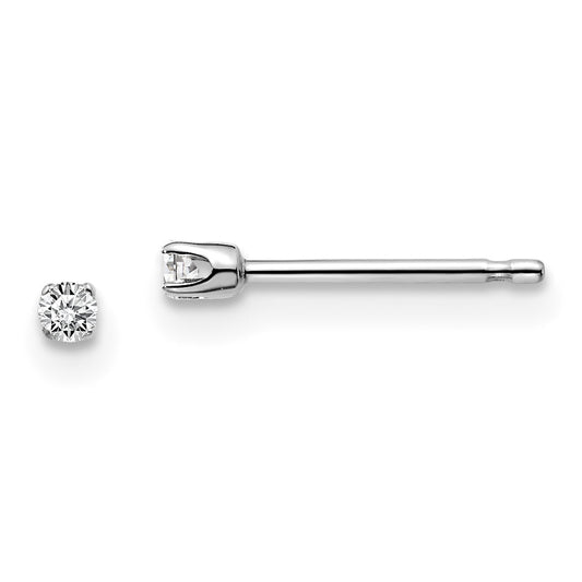 14kw .05ct I2 K L Diamond Stud Push on Post Earrings