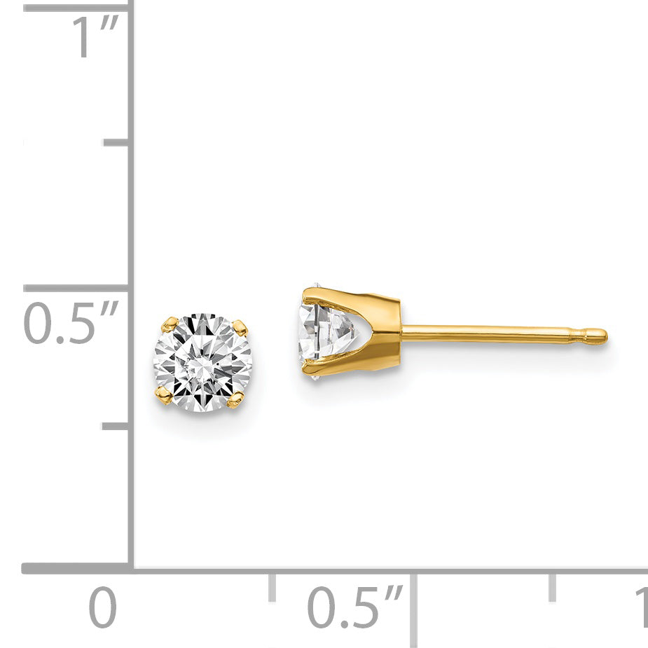 14ky .70ct. I2 K L Diamond Stud Push on Post Earrings