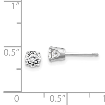 14kw .70ct I2 K L Diamond Stud Push on Post Earrings