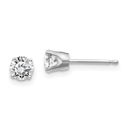 14kw .70ct I2 K L Diamond Stud Push on Post Earrings