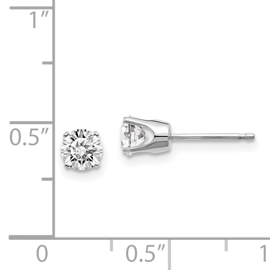 14kw .75ct I2 K L Diamond Stud Push on Post Earrings