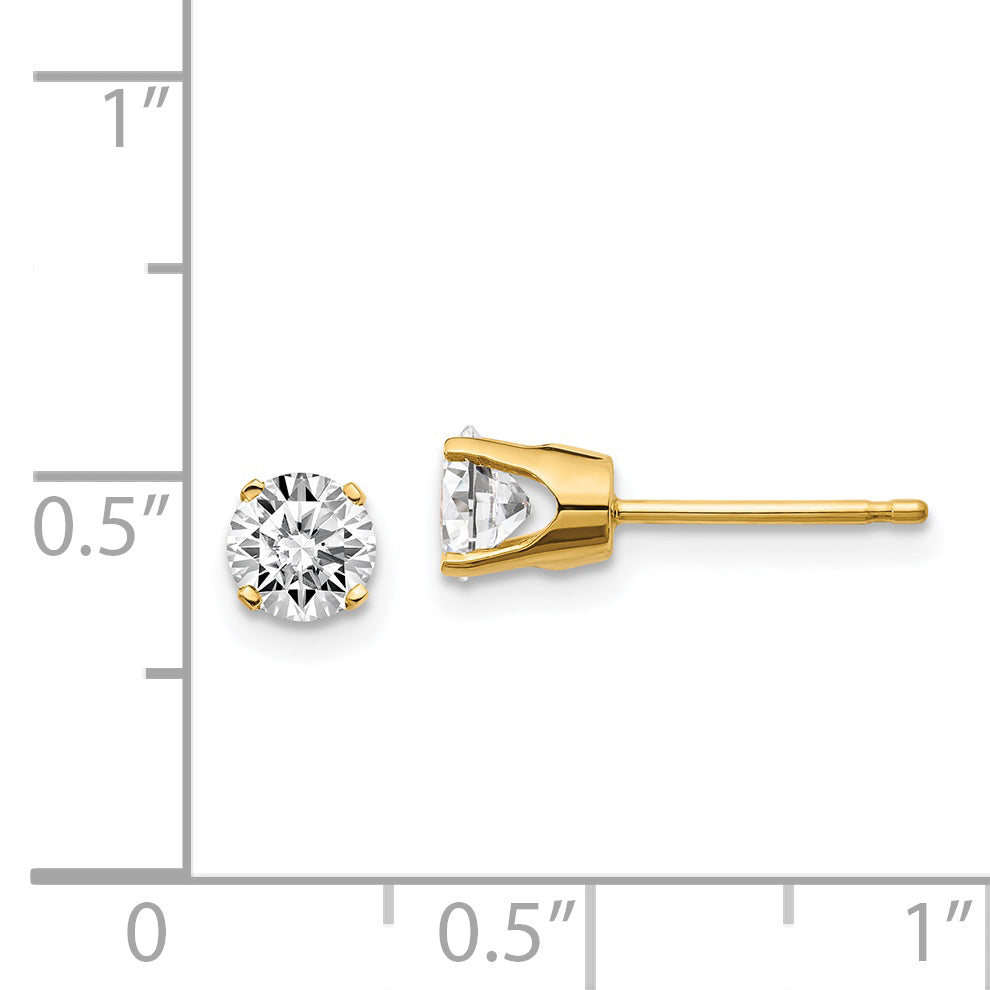 14ky .85ct. I2 K L Diamond Stud Push on Post Earrings