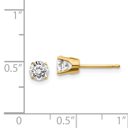 14ky .85ct. I2 K L Diamond Stud Push on Post Earrings