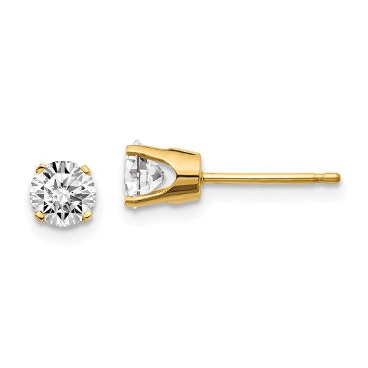 14ky .85ct. I2 K L Diamond Stud Push on Post Earrings