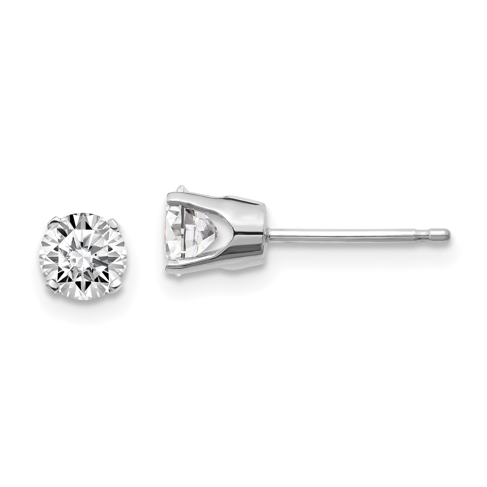 14k .85ct I1 J K Diamond Stud Push on Post Earrings