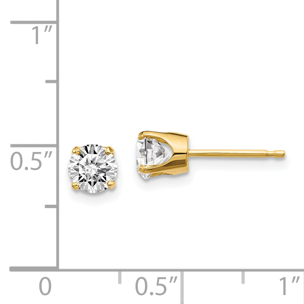 14ky .95ct. I2 K L Diamond Stud Push on Post Earrings
