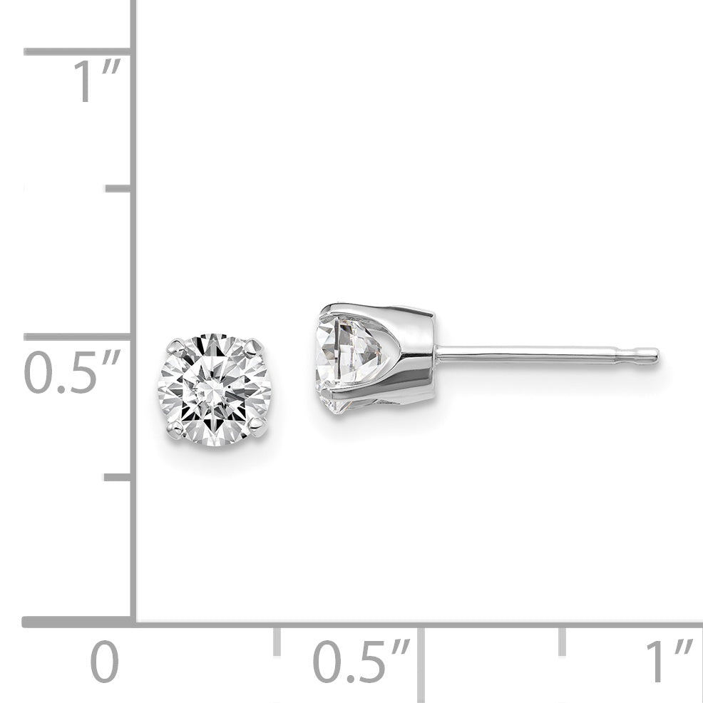 14kw .95ct I2 K L Diamond Stud Push on Post Earrings