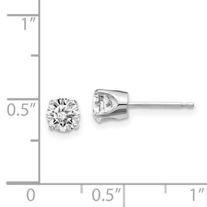 14kw .95ct I2 K L Diamond Stud Push on Post Earrings