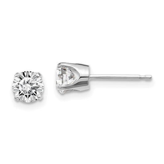 14kw .95ct I2 K L Diamond Stud Push on Post Earrings