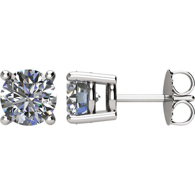 2 CTW Diamond Earrings in 14kt White Gold