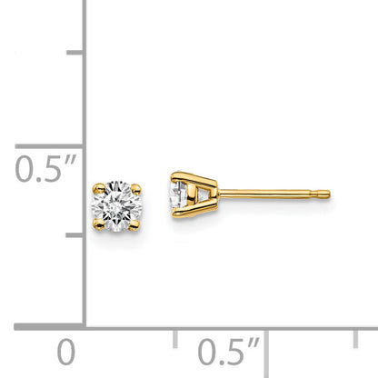 14y .30ct. I1 J K Diamond Stud Push on Post Earrings