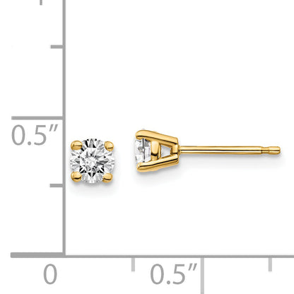 14y .50ct. I1 J K Diamond Stud Push on Post Earrings