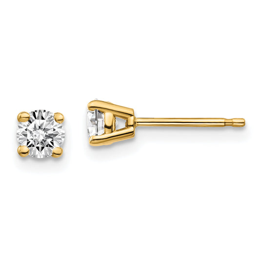 14y .50ct. I1 J K Diamond Stud Push on Post Earrings