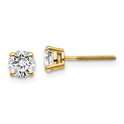 14ky 1.00ct. SI3 G I Diamond Stud Thread on/off Post Earrings