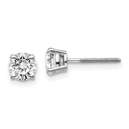 14kw 1.00ct SI3 G I Diamond Stud Thread on/off Post Earrings