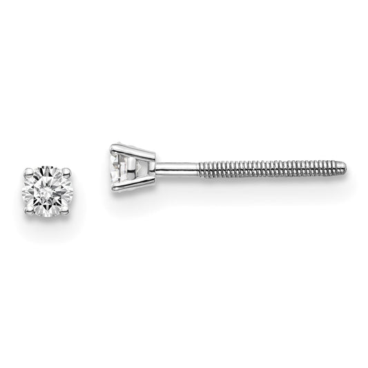 14kw .10ct VS2/SI1 G I Diamond Stud Thread on/off Post Earrings