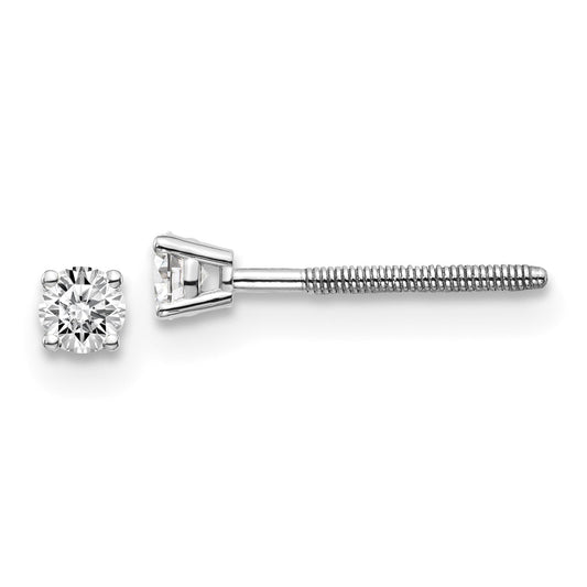 14kw .15ct VS2/SI1 G I Diamond Stud Thread on/off Post Earrings