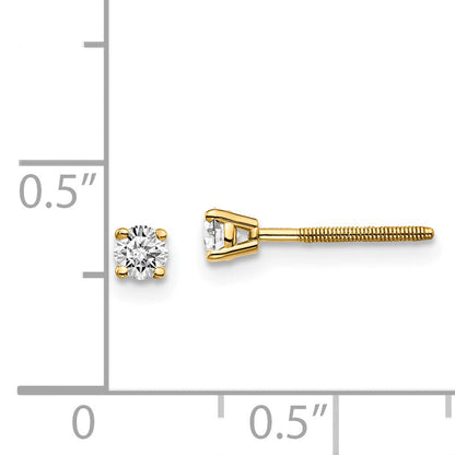 14ky .20ct. VS2/SI1 G I Diamond Stud Thread on/off Post Earrings