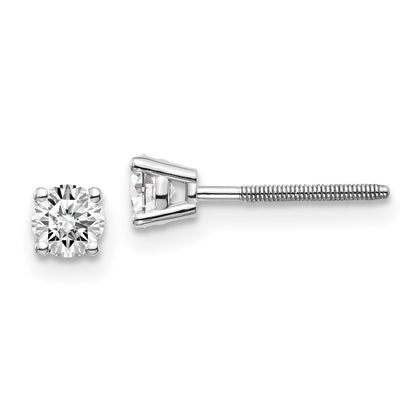 14kw .40ct SI3 G I Diamond Stud Thread on/off Post Earrings