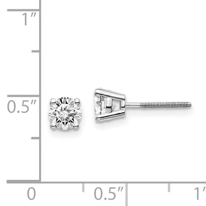 14kw .85ct SI3 G I Diamond Stud Thread on/off Post Earrings