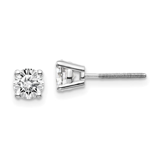 14kw .85ct SI3 G I Diamond Stud Thread on/off Post Earrings