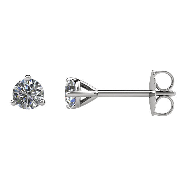 1/4 CTW Diamond Friction Post Stud Earrings