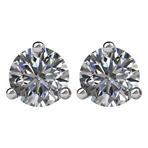 1/5 CTW Diamond Friction Post Stud Earrings in 14kt White Gold