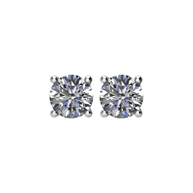 3/4 CTW Diamond Threaded Post Stud Earrings