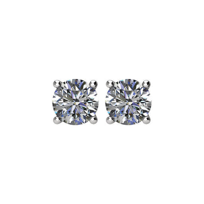 3/4 CTW Diamond Threaded Post Stud Earrings