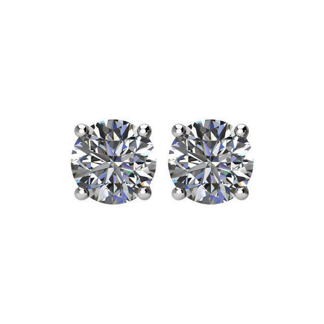 2 1/2 CTW Diamond Threaded Post Stud Earrings
