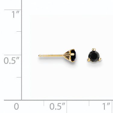 14k Black Diamond Stud Earrings