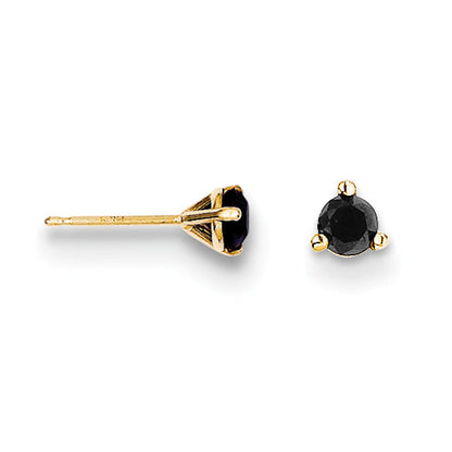 14k Black Diamond Stud Earrings