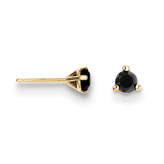 14k Black Diamond Stud Earrings