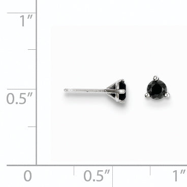14kw Black Diamond Stud Earrings