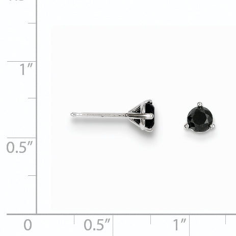 14k .75ct Black Diamond Stud Earrings