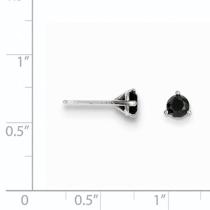 14k .75ct Black Diamond Stud Earrings
