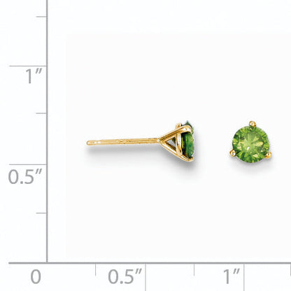 14k .75ct. Green Diamond Stud Earrings