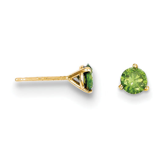 14k .75ct. Green Diamond Stud Earrings