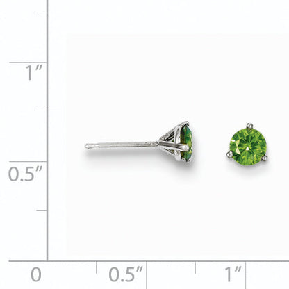 14k .75ct Green Diamond Stud Earrings