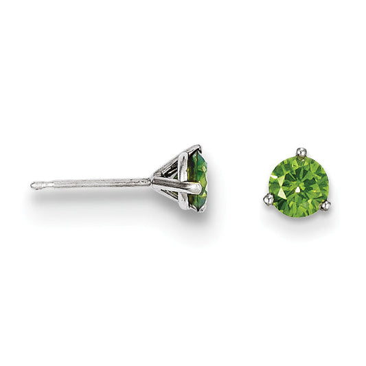 14k .75ct Green Diamond Stud Earrings