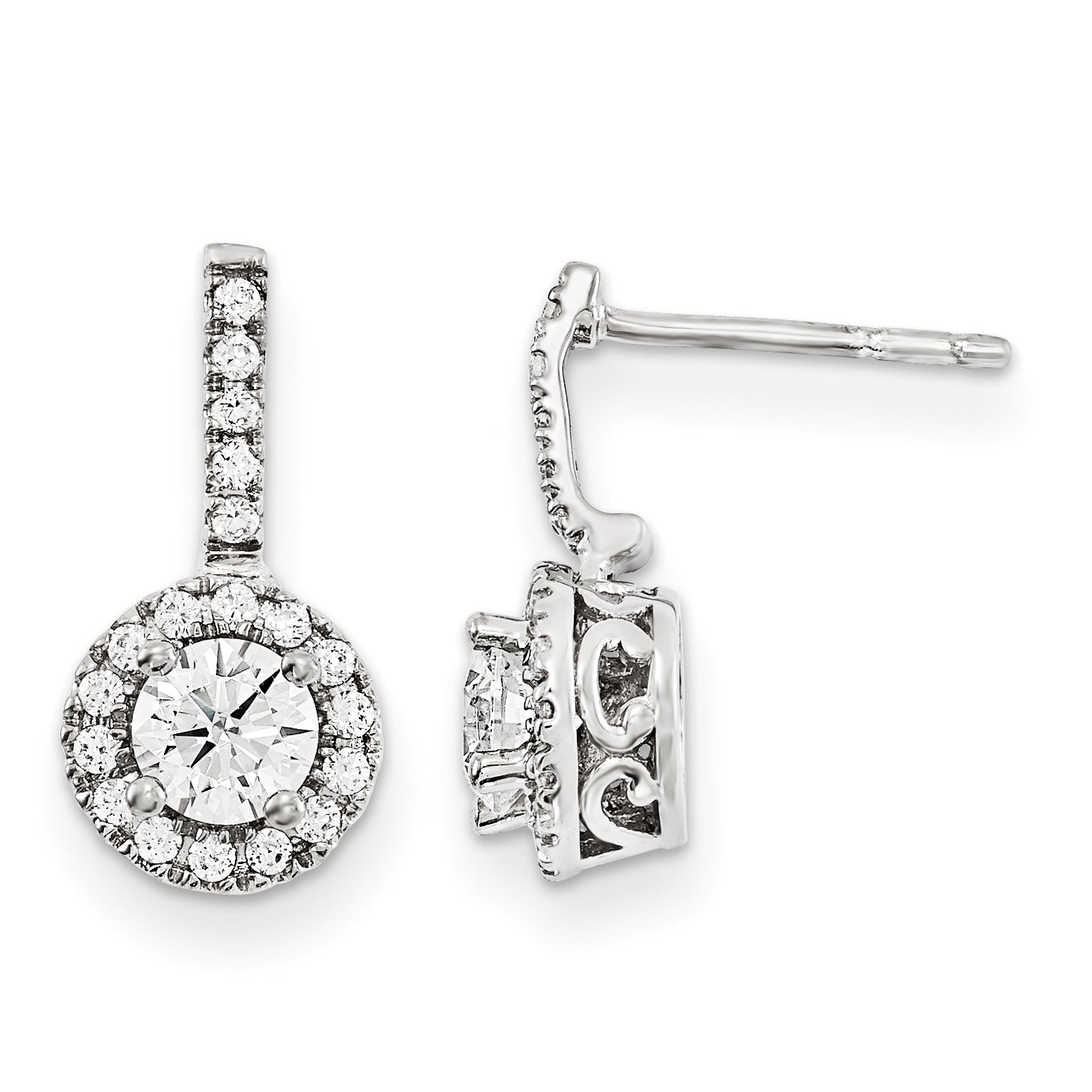 14KW AA Diamond Semi mount Earrings