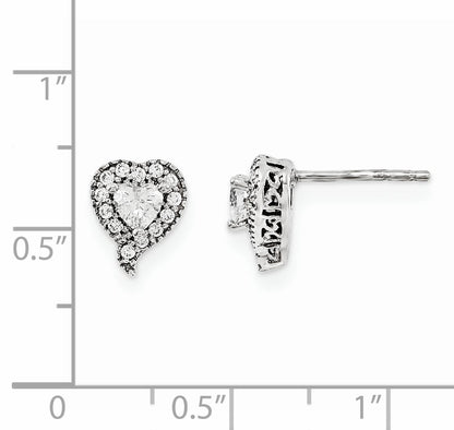 14KW AAA Diamond Semi mount Post Earrings