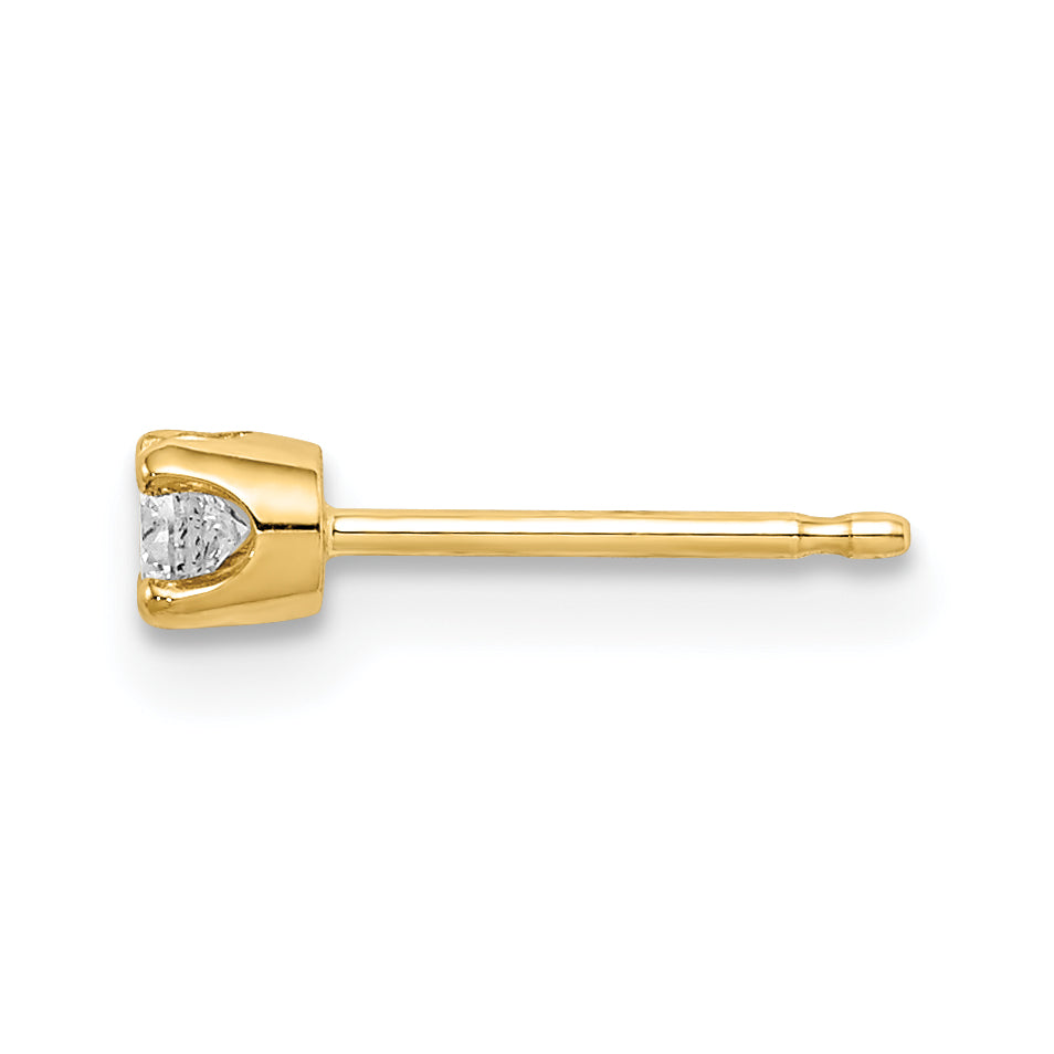 14k Single Stud Diamond Earring