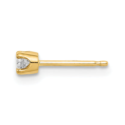 14k Single Stud Diamond Earring