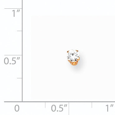 14k Single Stud Diamond Earring