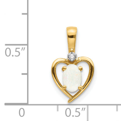 10K Diamond and Opal Pendant