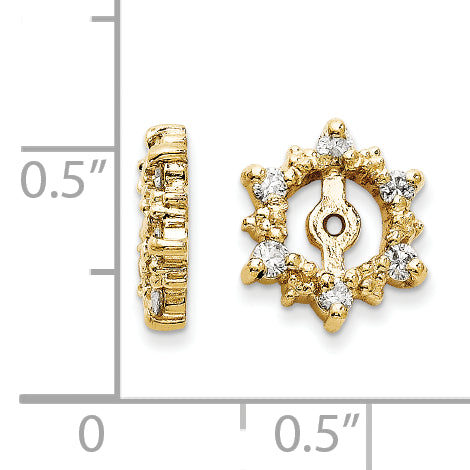 14k AAA Diamond earring jacket